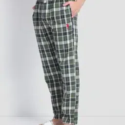 Men Checked Pyjamas with Elasticated Waist-picture-8