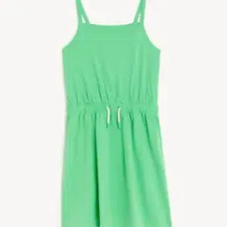 Girls Strappy Cotton Fit & Flare Dress-image-26