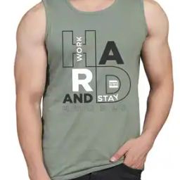 Men Typographic Print Sleeveless Vest-image-79