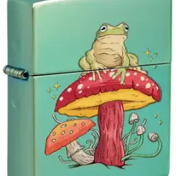 Zippo Mystical Frog Design High Polish Green Windproof Lighter-image-90