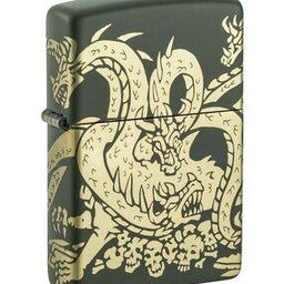 Zippo Dragon Design Green Matte Windproof Lighter-14