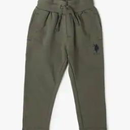 Boys Regular Fit Joggers with Drawstring Waist-26