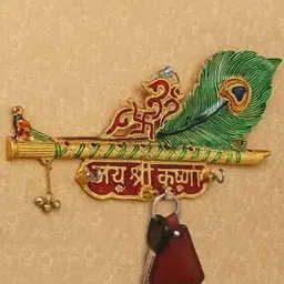 Jai Shree Krishna Key Holder With Hooks-image-6