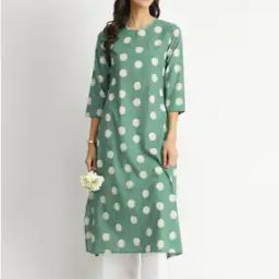 Women Polka-Dot Straight Kurti-image-69