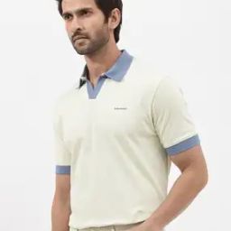 Men Colour-Block Regular Fit Polo T-Shirt-image-81