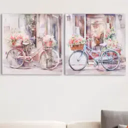 Set of 2 Canvas Bicycle Picture Frame-25
