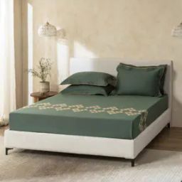 sansaar 210 TC Multicolor Embroidered Bedsheet with 2 Pillow Covers-picture-35
