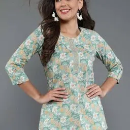 Floral Print Tunic with Round Neck-image-39