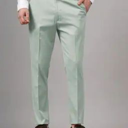 Men Mid Rise Slim Fit Trousers-image-11