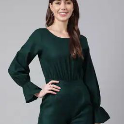 Round-Neck Fitted Playsuit-image-57