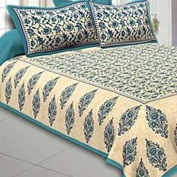 246 TC King Size Cotton Bedsheet with 2 Pillow Covers-image-8