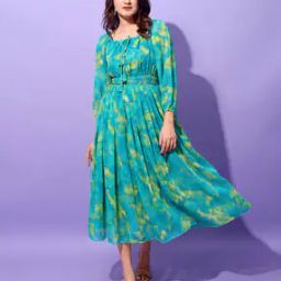 Women Printed Fit & Flare Dress-image-5