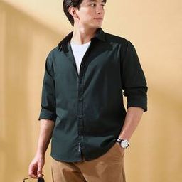 Men Regular Fit Shirt with Spread-Collar-image-26