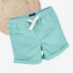 Polka-Dot Print Regular Fit Hot Pants with Drawstrings Waist-image-20