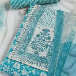 Women Cotton Unstitched Dress Material-image-10