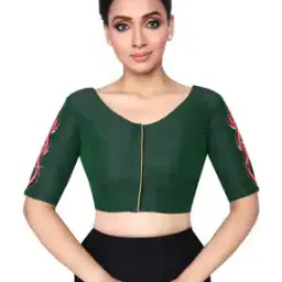 Embroidered Front-Open Blouse-image-29
