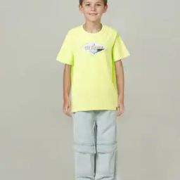 Boys Logo Print Regular Fit Crew-Neck T-Shirt-image-87