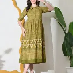 Women Floral Print Shirt Dress-image-14