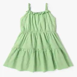 Girls Self-Design Tiered Dress-image-91