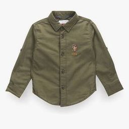 Boys Regular Fit Cotton Shirt with Logo Embroidery-24