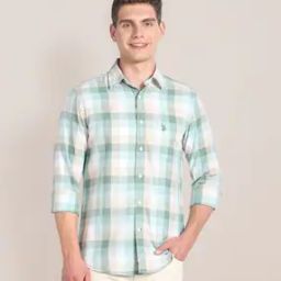 Men Checked Tailored Fit Shirt with Patch Pocket-picture-37