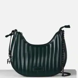 Women Ribbed Sling Bag with Chain Strap-image-44
