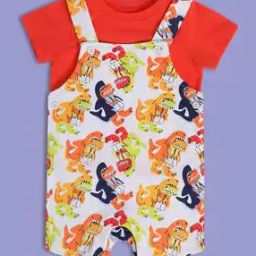 Boys Printed Dungaree with T-Shirt-picture-33
