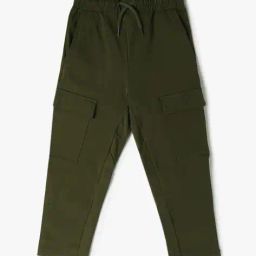 gap kids Solid Knitted Cargo Joggers with Drawstrings image 1