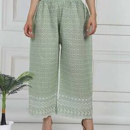 Women Embroidered Palazzos with Elasticated Waistband-picture-23