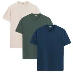 Men Pack of 3 Regular Fit Round-Neck T-Shirts-image-96