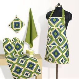 Aztec Print Cotton Kitchen Linen Set-48
