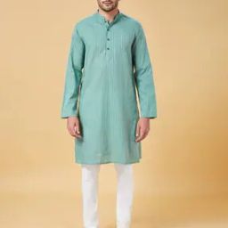 Men Cotton Regular Fit Long Kurta-image-5