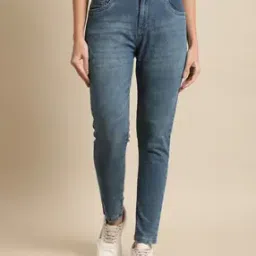 Lightly Washed Straight Fit Jeans-image-94