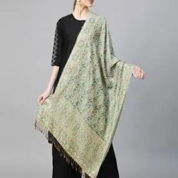 Paisley Woven Stole with Tasseled Border-image-3