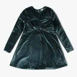 Kg Long Sleeve Velour Dress-image-5