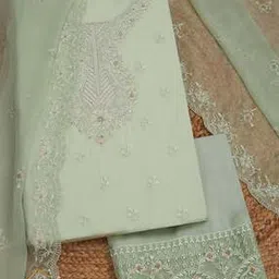 Women Embriodery Unstitched Dress Material-image-62