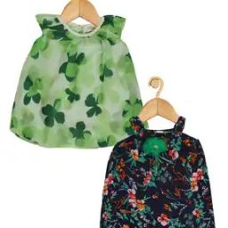 Pack of 2 Printed Romper A-Line Dresses-image-7