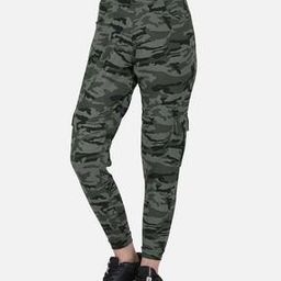 Women Camouflage Print Mid-Rise Joggers-image-34