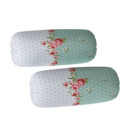 Set of 2 Floral Print Bolster Covers 32" x 16"-3