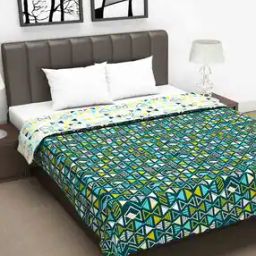 Microfiber Polyester Reversible 120 GSM Geometric Print Double Bed AC Dohar Quilt Blanket-24