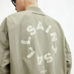 Men Tierra Faded Oversized Fit Bomber Jacket-46