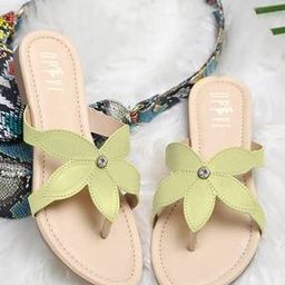 Women Embellished Thong Flip Flops-image-26