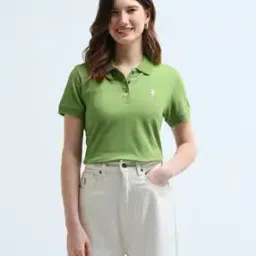 u.s. polo assn. Women Regular Fit Polo T-Shirt with Logo Embroidery-picture-9
