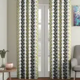 Set of 2 Floral Print Decorative Door Curtain-36