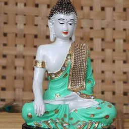 Green Decorative Meditating Lord Buddha-19