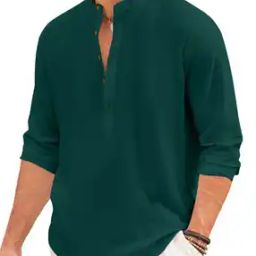 Men Regular Fit Short Kurta with Mandarin Collar -picture-13