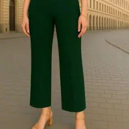 Women Relaxed Fit Pleat-Front Trousers-image-20