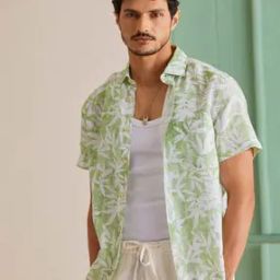 Men Floral Printed  Regular Fit Shirt-picture-17