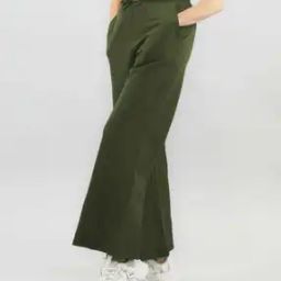 Women Relaxed Fit Flat-Front Pants-image-84