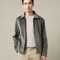 Men Regular Fit Zip-Front Bomber Jacket-image-20